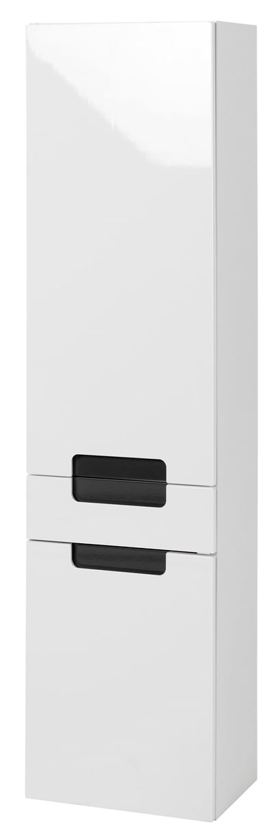 Hoge,smalle kast Siena 40cm - wit/antraciet
