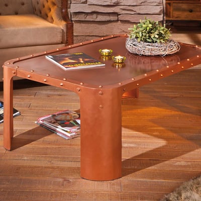 Salontafel Gormur metaal met studs - koper Salontafel Gormur metaal met studs - koper