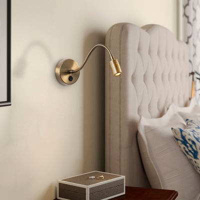 Vintage wandlamp | Tatum | Metalen frame | 8x38 cm Vintage wandlamp | Tatum | Metalen frame | 8x38 cm