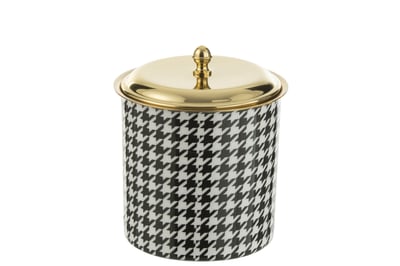 Ijsemmer pied-de-poule roestvrij staal goudkleurig