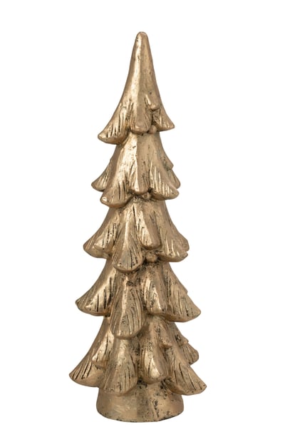 Kerstboom ronde basis  magnesium goudkleurig large
