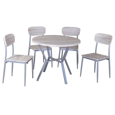 Tafelset Rouen, 4 stoelen - sonoma eik decor