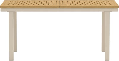 Rechthoekige eettafel Panama Venture Design - Aluminium/Teak - 160x90 cm - Beige