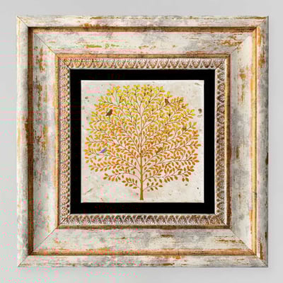 Kalvin Decoratief ingelijst schilderij | Houten lijst | 20 x 20 cm