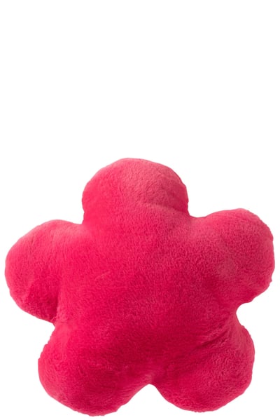 Kussen bloem polyester fuchsia