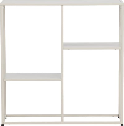 Bijzettafel Staal Boekenkast Venture Design - Staal - 80x80x26 cm - Beige