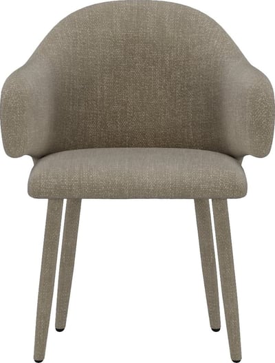 Eetkamerstoel Evelin Venture Design - Fluweel - 57x79x54cm - Beige