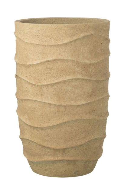 Bloempot golf + buiten zand beige extra large