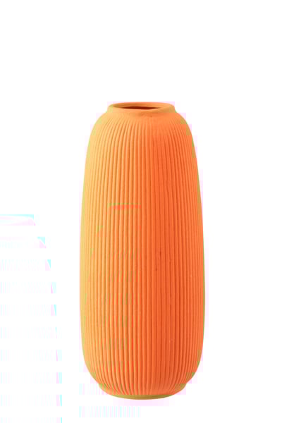 Vaas ruby stippen steengoed oranje large