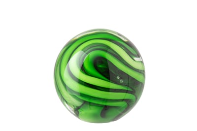 Presse-papier bal glas groen medium