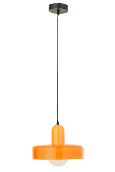 Hanglamp retro glas oranje