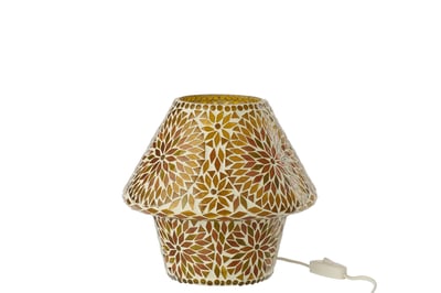 Tafellamp mozaïek glas bruin/donkeroranje medium