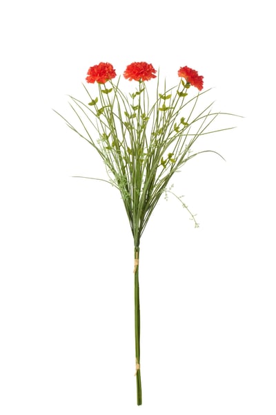 Bundel van 3 anjer textiel donkeroranje