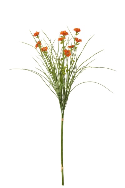 Bundel van 3 korenbloem textiel donkeroranje