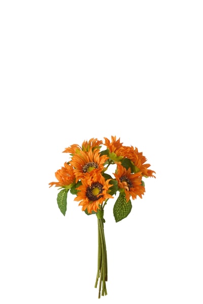 Zonnebloem boeket textiel oranje