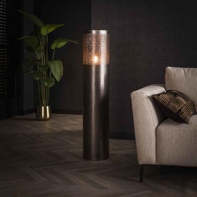 Staande lamp Cindra 120 cm-zwarte nikkel Staande lamp Cindra 120 cm-zwarte nikkel
