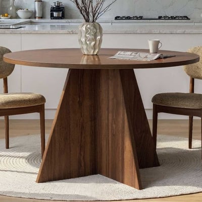 Ronde eettafel Virella - Ø120x75cm - walnootdecor