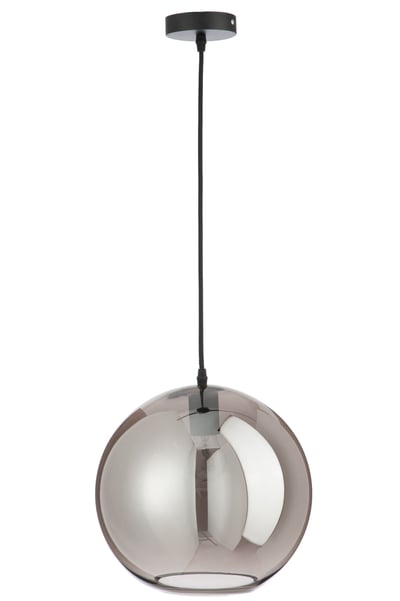 Lamp bol glas spiegel zilver large