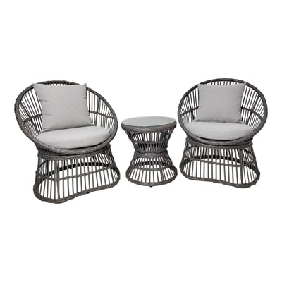 Loungeset Natal - met kussens - grijs Loungeset Natal - met kussens - grijs