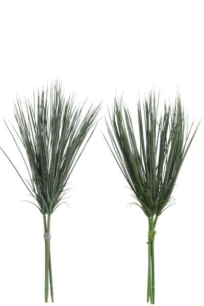 Grassen bundel plastiek groen assortiment van 2 Grassen bundel plastiek groen assortiment van 2