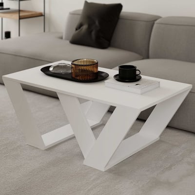 Woody Fashion Salontafel | Melamine Gecoat | 18mm Dik | 110x40x60cm | Wit Woody Fashion Salontafel | Melamine Gecoat | 18mm Dik | 110x40x60cm | Wit