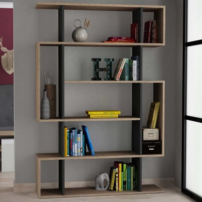 Mito Boekenplank | 100% MELAMINE | Sonoma Eiken, Antraciet