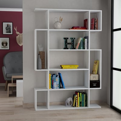 Woody Boekenplank | Wit Gemelamineerd | 110x161x25 cm Woody Boekenplank | Wit Gemelamineerd | 110x161x25 cm