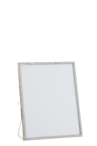 Fotokader juweel metaal/glas zilver large
