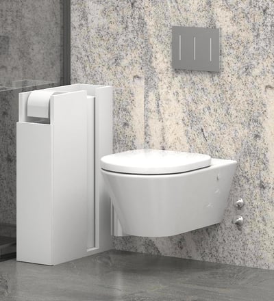 Elegance Badkamerkast | 100% Melaminegecoat | 17 x 42 x 66 cm | Bevestigbaar aan de muur | Wit Elegance Badkamerkast | 100% Melaminegecoat | 17 x 42 x 66 cm | Bevestigbaar aan de muur | Wit