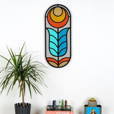 Evila Originals Decoratieve houten wandaccessoire | 100% MELAMINE | 53 x 22 x 2 cm