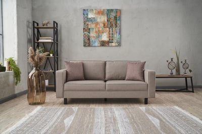 Atelier Del Sofa 2-zitsbank Beukenhouten frame Crèmekleur