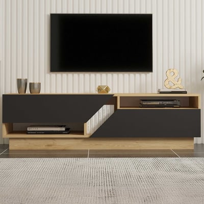 Yaprak TV-meubel | 100% MELAMINE | Saffier, Antraciet