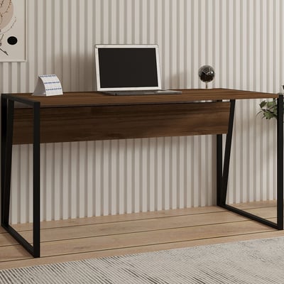 Bureau Kemer - 100% MELAMINE - Walnoot - 140 x 74 x 70 cm