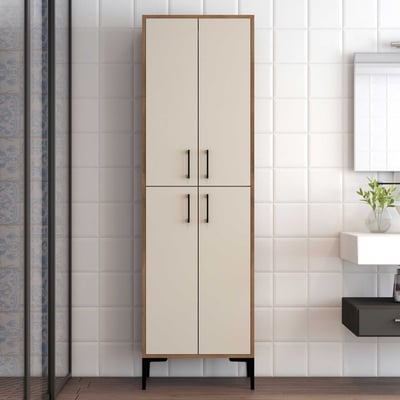 Multifunctionele kast Woody Fashion | 60 x 35 x 200 cm | Walnut Cream Multifunctionele kast Woody Fashion | 60 x 35 x 200 cm | Walnut Cream