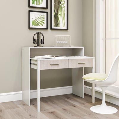 Creativiteit bevorderend bureau | 18 mm dik | 99x88x66 cm | Melamine coating | 2 laden | Wit
