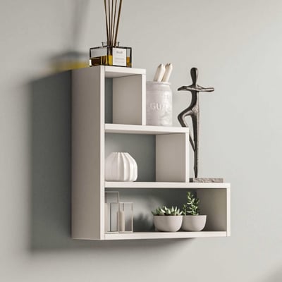 Piramit Wandplank | 100% MELAMINE | Wit