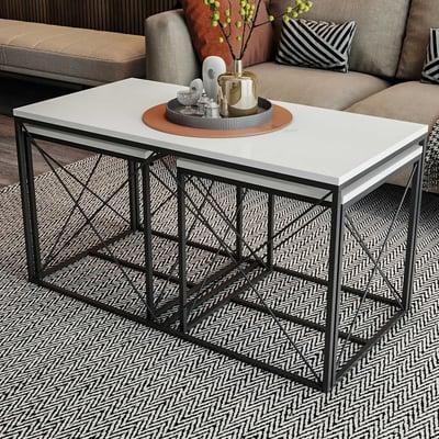 Stijlvolle Woody Fashion Salontafelset Stijlvolle Woody Fashion Salontafelset