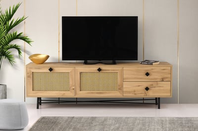 Tv -stand Eik Zwart