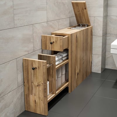 Calencia Badkamerkast | 100% MELAMINE | Eiken Calencia Badkamerkast | 100% MELAMINE | Eiken
