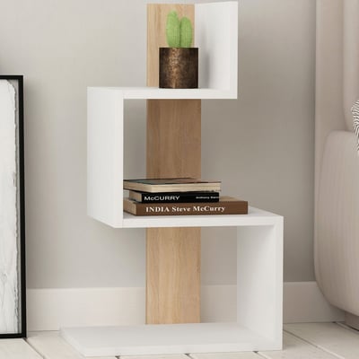 Bijzettafel Rosie - 100% MELAMINE - Wit - 42 x 72 x 30 cm