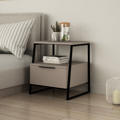 Woody Fashion Nachtkastje | 100% Melamine Gecoat | Licht Mokka Woody Fashion Nachtkastje | 100% Melamine Gecoat | Licht Mokka