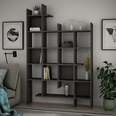 Woody Boekenplank | 100% Gemelamineerd | Antraciet | 122x188x25 cm Woody Boekenplank | 100% Gemelamineerd | Antraciet | 122x188x25 cm