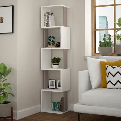 Woody Boekenplank | 100% Gemelamineerd | Wit Licht Mokka Woody Boekenplank | 100% Gemelamineerd | Wit Licht Mokka