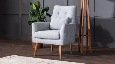 Zeni Wing Chair | Linnen stof | Grijs