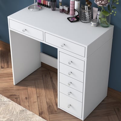 Kaptafel BJ108 - 100% MELAMINE - Wit - 90 x 81,6 x 44,5 cm