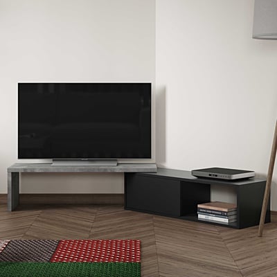 Tv-meubel Movie 110cm - beton/zwart Tv-meubel Movie 110cm - beton/zwart
