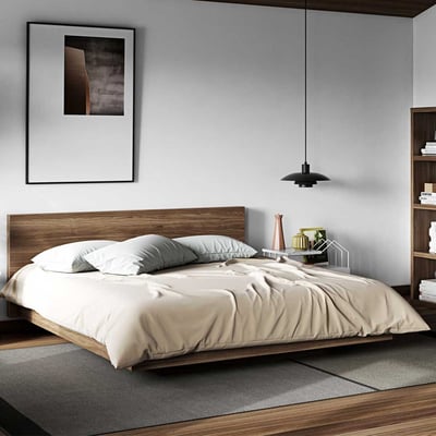Bed Float 180x200 - walnoot Bed Float 180x200 - walnoot