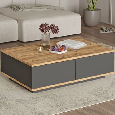Salontafel FR14 - 100% MELAMINE - Atlantisch Grenen - 90 x 28,6 x 60 cm