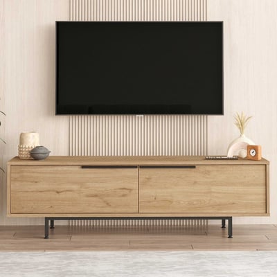 Modern Walnoot TV-meubel | 100% Melamine Gecoat | 160x45x35,5 cm