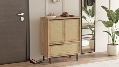 Moderne schoenenkast - Woody Fashion, Walnoot Eik. Moderne schoenenkast - Woody Fashion, Walnoot Eik.
